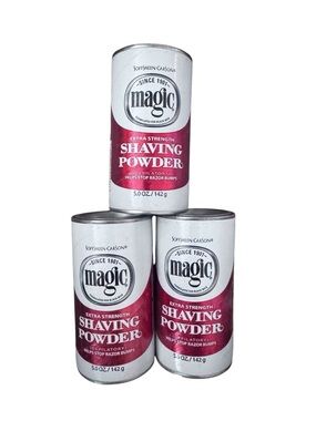 X3 Softsheen Carson Magic EXTRA Strength Shaving Powder Red for Razor Bumps 5oz